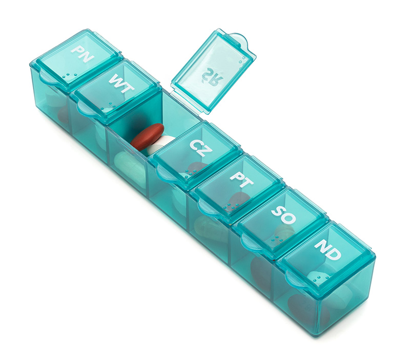 Medikamentenspender in flacher Box